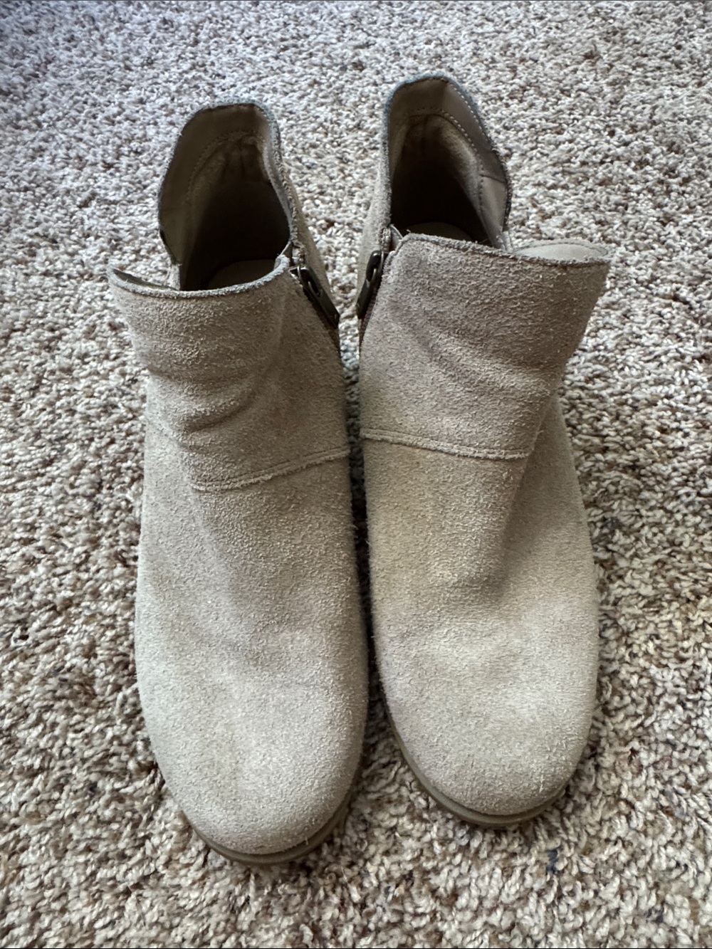 Koolaburra Taupe Suede Ankle Booties